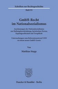 Abbildung von: GmbH-Recht im Nationalsozialismus. - fibre
