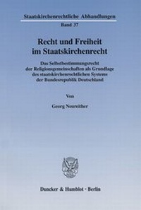 Abbildung von: Recht und Freiheit im Staatskirchenrecht. - fibre