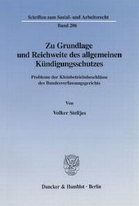 Abbildung von: Zu Grundlage und Reichweite des allgemeinen Kündigungsschutzes. - fibre