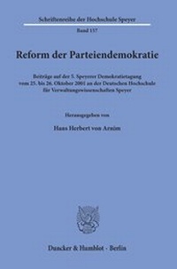 Abbildung von: Reform der Parteiendemokratie. - fibre