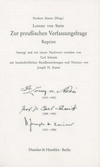 Abbildung von: Zur preußischen Verfassungsfrage. Reprint. Hrsg. von Norbert Simon. - fibre