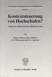 Abbildung von: Kontextsteuerung von Hochschulen? - Duncker & Humblot