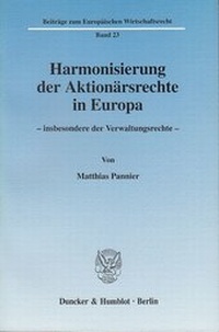 Abbildung von: Harmonisierung der Aktionärsrechte in Europa - - fibre