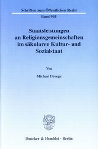 Abbildung von: Staatsleistungen an Religionsgemeinschaften im säkularen Kultur- und Sozialstaat. - fibre