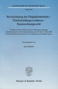 Abbildung von: Beschränkung des Flughafenbetriebs - Planfeststellungsverfahren - Raumordnungsrecht. - fibre