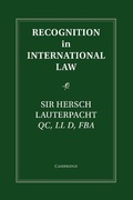 Cover: Recognition in International Law - Cambridge University Press