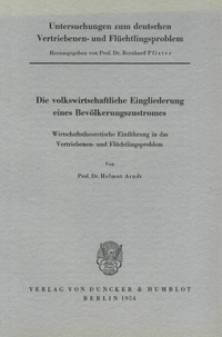 Abbildung von: Untersuchungen zum deutschen Vertriebenen- und Flüchtlingsproblem. - Duncker & Humblot