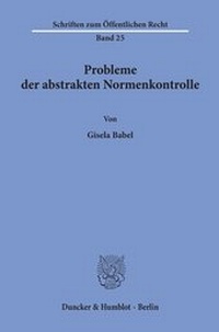 Abbildung von: Probleme der abstrakten Normenkontrolle. - fibre