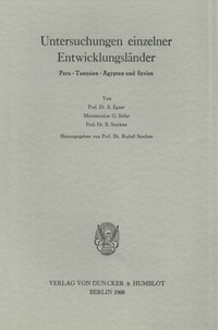 Abbildung von: Untersuchungen einzelner Entwicklungsländer. - Duncker & Humblot