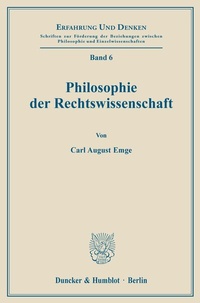 Abbildung von: Philosophie der Rechtswissenschaft. - Duncker & Humblot