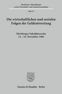 Abbildung von: Die wirtschaftlichen und sozialen Folgen der Geldentwertung. - fibre