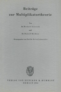 Abbildung von: Beiträge zur Multiplikatortheorie. - Duncker & Humblot