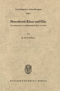 Abbildung von: Herrschende Klasse und Elite. - Duncker & Humblot