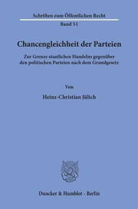 Abbildung von: Chancengleichheit der Parteien. - fibre