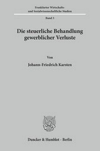 Abbildung von: Die steuerliche Behandlung gewerblicher Verluste. - fibre
