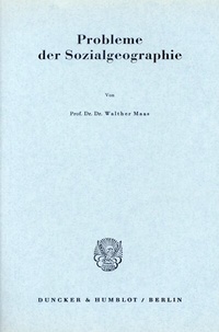 Abbildung von: Probleme der Sozialgeographie. - Duncker & Humblot