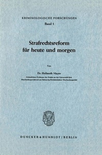 Abbildung von: Strafrechtsreform für heute und morgen. - fibre