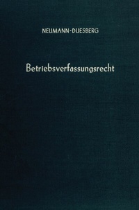 Abbildung von: Betriebsverfassungsrecht. - Duncker & Humblot