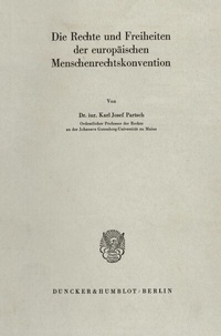 Abbildung von: Die Rechte und Freiheiten der europäischen Menschenrechtskonvention. - Duncker & Humblot