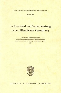 Abbildung von: Sachverstand und Verantwortung in der öffentlichen Verwaltung. - Duncker & Humblot