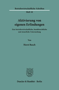 Abbildung von: Aktivierung von eigenen Erfindungen. - Duncker & Humblot
