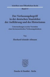 Abbildung von: Der Verfassungsbegriff in der deutschen Staatslehre der Aufklärung und des Historismus. - fibre