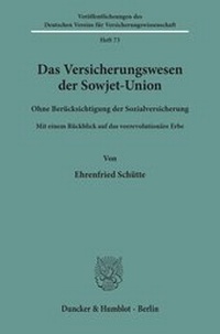 Abbildung von: Das Versicherungswesen der Sowjet-Union - fibre