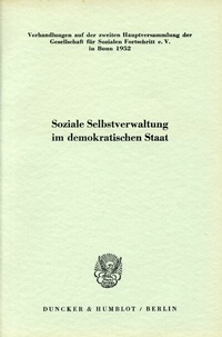 Abbildung von: Soziale Selbstverwaltung im demokratischen Staat - Duncker & Humblot