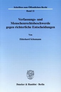 Abbildung von: Verfassungs- und Menschenrechtsbeschwerde gegen richterliche Entscheidungen. - fibre