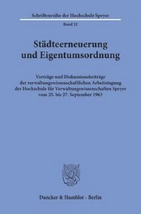 Abbildung von: Städteerneuerung und Eigentumsordnung. - fibre