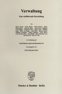 Abbildung von: Verwaltung. - Duncker & Humblot