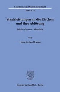 Abbildung von: Staatsleistungen an die Kirchen und ihre Ablösung. - fibre