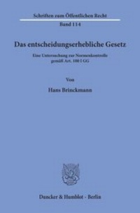 Abbildung von: Das entscheidungserhebliche Gesetz. - fibre
