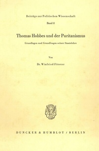 Abbildung von: Thomas Hobbes und der Puritanismus. - Duncker & Humblot
