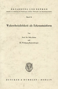 Abbildung von: Wahrscheinlichkeit als Erkenntnisform. - Duncker & Humblot