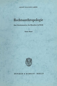 Abbildung von: Rechtsanthropologie. - Duncker & Humblot