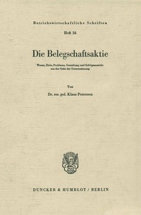 Abbildung von: Die Belegschaftsaktie. - Duncker & Humblot