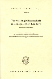 Abbildung von: Verwaltungswissenschaft in europäischen Ländern. - Duncker & Humblot
