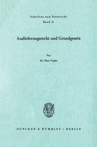 Abbildung von: Auslieferungsrecht und Grundgesetz. - fibre
