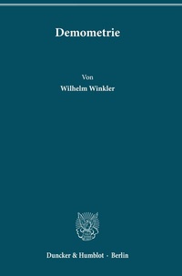 Abbildung von: Demometrie. - Duncker & Humblot