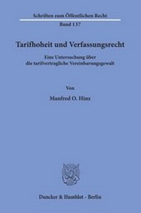 Abbildung von: Tarifhoheit und Verfassungsrecht. - fibre