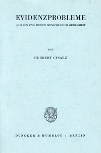 Abbildung von: Evidenzprobleme. - Duncker & Humblot