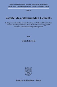 Abbildung von: Zweifel des erkennenden Gerichts. - Duncker & Humblot