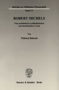 Abbildung von: Robert Michels. - Duncker & Humblot