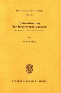 Abbildung von: Systematisierung der Steuervergünstigungen. - fibre