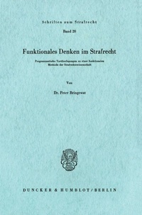 Abbildung von: Funktionales Denken im Strafrecht. - fibre