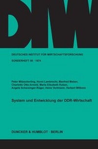 Abbildung von: System und Entwicklung der DDR-Wirtschaft. - Duncker & Humblot