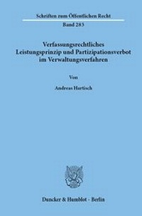 Abbildung von: Verfassungsrechtliches Leistungsprinzip und Partizipationsverbot im Verwaltungsverfahren. - fibre