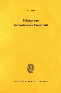 Abbildung von: Beiträge zum internationalen Privatrecht. - fibre