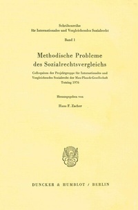 Abbildung von: Methodische Probleme des Sozialrechtsvergleichs. - Duncker & Humblot
